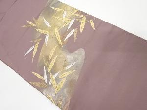 草葉模様織り出し名古屋帯